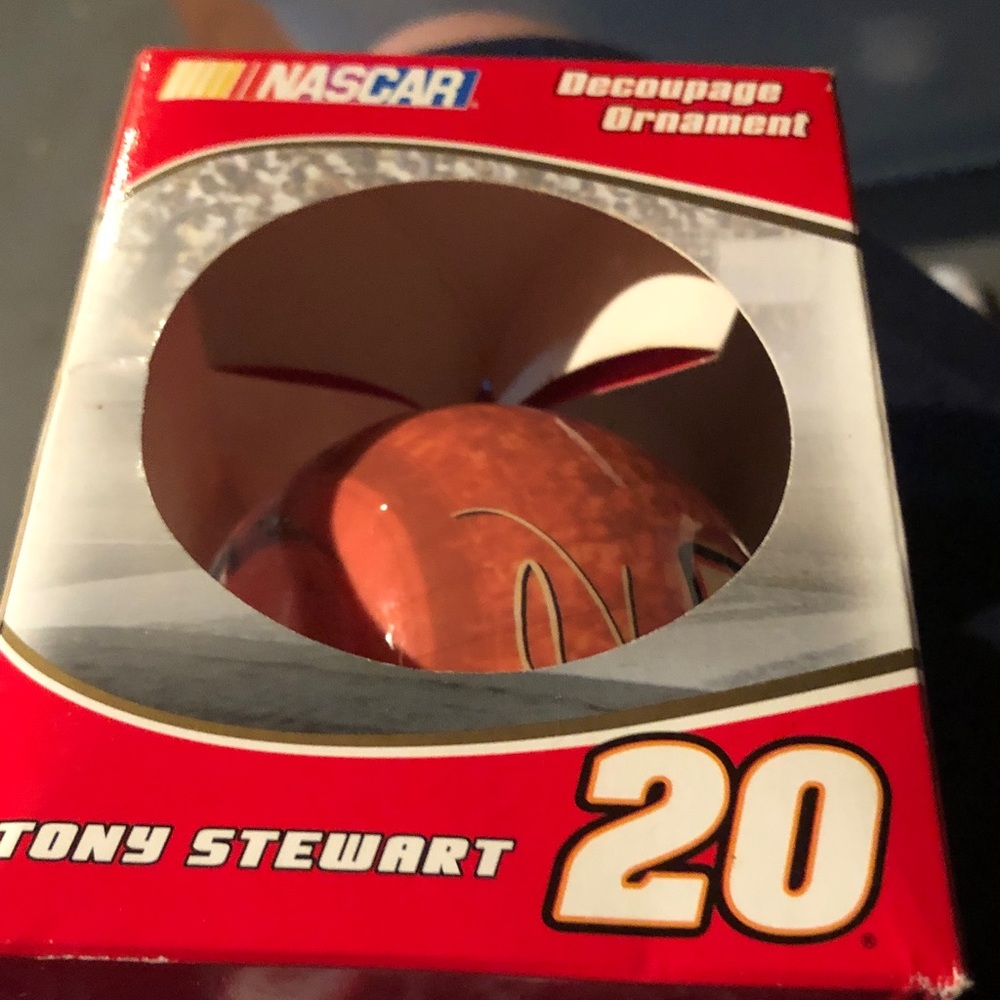 Nascar Tony Stewart Ornament - Red/Orange